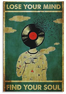 DJ Lose Your Mind Find Your Soul Poster, dekoratives Gemälde, Leinwand, Wandposter und Kunstbild, modernes Familien-Schlafzimmer, Dekoration, Poster, 40 x 60 cm, DJ Lose Your Mind Find Your Soul Po