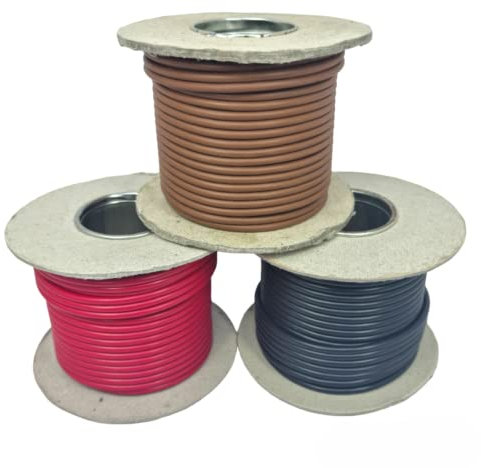 Single Core Cable 35 Amp Rated 4.5mm² 12v 24v (5 Metres Red) Stranded Copper Wire