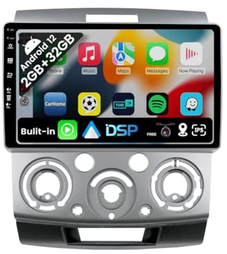 JOYX Android 15 IPS Autoradio Passt für Ford Ranger/Everest/Mazda BT50 J97M (2006-2013) - Eingebautes CarPlay Android Auto - KOSTENLOS Kamera - 2G+64G - 9 Zoll 2 Din - DSP DAB SWC WiFi Fast-Boot