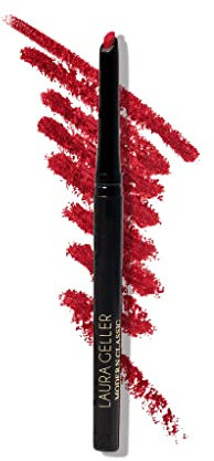 LAURA GELLER NEW YORK Modern Classic Lip Liner (Ritzy Red) - Prevents Feathering and Fading, Water and Transfer Proof - Luxurious Creamy Long Lasting Lip Liner