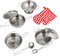 Baroni Toys Set da Cucina per Bambini, 11 Pezzi, Pentole e Padelle Giocattolo in Metallo, Utensili da Cucina, Accessori Cucina Bambini, 3+