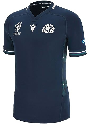 Scotland RWC 2023 Limited Edition Bodyfit Home Rugby Football Soccer T-Shirt Trikot