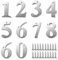 Bwintech 1 Pcs 75mm Height (3 Inch) Chrome Bolted Door Number 0-9 Stainless Steel 304 House Number, Suitable For Front,Wooden, Composite,UPVC Door