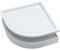 AQUABAD Duschwanne/Duschtasse | Set Basic Smooth White 90x90cm R55 Viertelkreis | inkl. Styroporträger | (Gesamthöhe inkl. Träger 16 cm) zum Befliesen