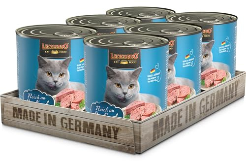 LEONARDO Nassfutter [6x800g Seefisch] | Getreidefreies Nassfutter für Katzen | Feuchtfutter Alleinfutter aus der Dose