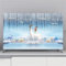 TAIGUHUI Outdoor Fernseher TV Cover Protection Dust Cover Household Hanging TV Dust Cover Home Universal Flowers Decoration Simple Tv Abdeckung Outdoor (Color : D, Größe : 70inch 161x96cm)