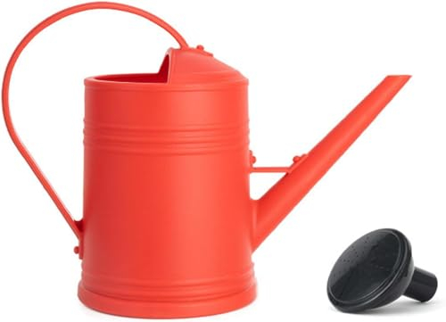 Youning Arrosoir de jardin 2 l - Petit arrosoir pour plantes d'intérieur - Avec douchette amovible - En plastique - Pour l'intérieur et l'extérieur - Rouge