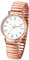 OIDEA Runde elastische Damenuhr: analoge Quarzuhr für Damen und ältere Menschen, arabische Ziffern, großes flexibles Armband aus Edelstahl, für Freizeit, Business, Geschenk, roségold, Armband