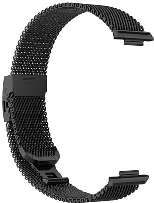 JYMYI Edelstahl Armbänder Wristband für Xiaomi Band 8 Pro Smartwatch Armband, Ersatzarmbänder Armbinde Gurt Uhrenarmband Bracelet für Xiaomi Band 8 Pro Uhrenarmbänder Ersatzband Watchband (Schwarz)