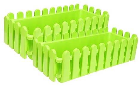 KONTONTY 2piezas Rectangular para Vegetales y Suculentas De Jardinería para y Ventanas Diseño Drenaje y Bandeja