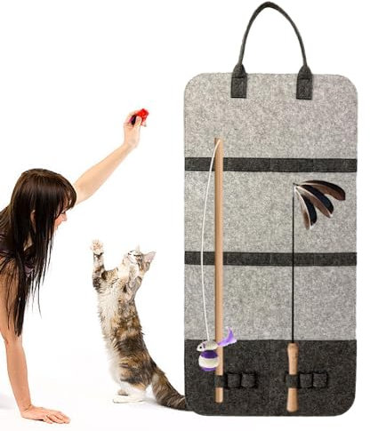 Cat Wand Toy Storage - Cat Wand Toy Storage Bag Hanging Wall Mounted Cat Toy | Cat Wand Toy Storage, Hanging Bag, Wand Holder, Au
