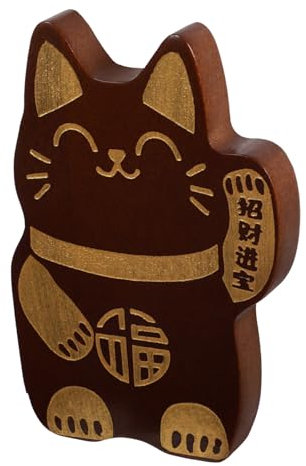 Amosfun Solid Wood Bottle Opener Magnetic Beer Bottle Opener Magnetic Bottle Opener Wall Mounted Manual Jar Bottle Opener Bottle Opener Cool Bottle Opener for Men Beckoning Cat Wooden