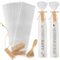 Sugeru 100PCS OPP Cellophantüten 32 * 10cm mit 100 Kraftpapier Geschenkanhänger 1 Jute Schnur,Transparent Kerzentüten,Tüten Kerzen, Weihnachten Birthday Party Geschenke Kerzentattoo Kerzenfolie-III