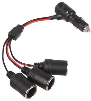 Obotsnoi 1 Male To 2/4/3 Female Socket Car Cigarettes Adapter Cord Y Splitter Power Cable With Power Switches