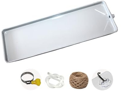 NJDQFA Deposito Agua Aire Acondicionado Mit Accesorios,Acero Inoxidable Deflector Aire Acondicionado,Bandeja Aire Acondicionado,71 * 24cm/27.9 * 9.4in