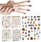 Halloween Nail Stickers 5PCS 3D Cartoon Skull Evil Goth Nail Stickers Self-Adhesive Halloween Wraps Waterproof Decals for NailsNail