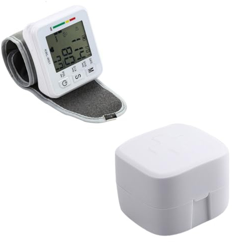 Blutdruckmesser Oberarm Automatisches Blutdruckmessgerät mit Lcd, Weiß