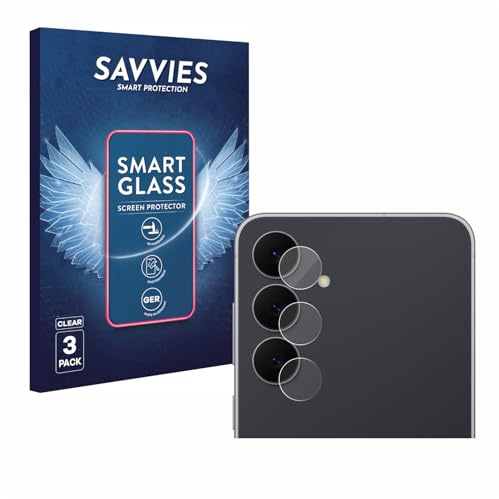 Savvies Schutzglas für Samsung Galaxy S25 FE | (NUR Kameraschutz) 3 Stück Transparenter Displayschutz Made in Germany Panzer Schutz Glas 9H Schutzfolie Klar