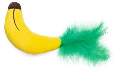Beeztees Dschungel Banane, Katzenspielzeug, Plüsch, Gelb, 16x5x3 cm