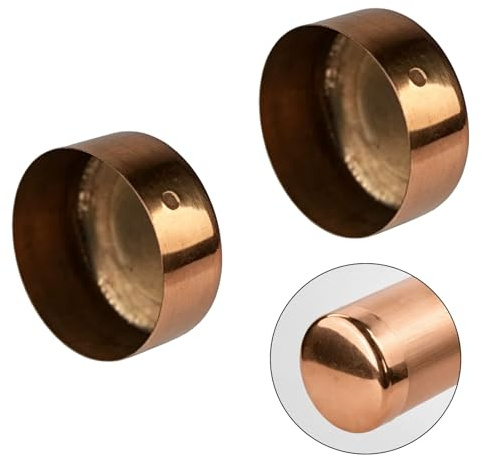 QIHAWN 2 Pack 45mm Rose Gold Stainless Steel Handrail End Caps | Stainless steel handrail end caps, rose gold finish, press-fit design, fits 45mm tubes, for stair railing protection & decor