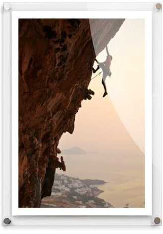 Get Acrylic Photo Frames - A2 Modern Wall Mounted Acrylic Photo Frame (50cm x 67.4cm) Stylish Frameless Picture Display Either Landscape Or Portrait