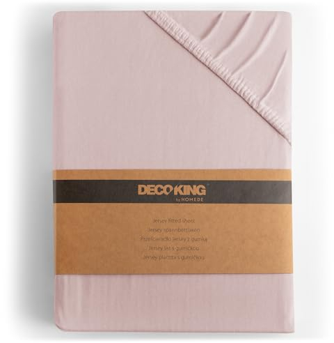 DecoKing Spannbettlaken 200x220 220x240 cm 100% gekämmte Baumwolle Lila Spannbetttücher Jersey Boxspringbett Amber 200 x 220 220 x 240