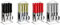 24 Piece Stainless Steel Cutlery Set with Hanging Cutlery Stand (Red)