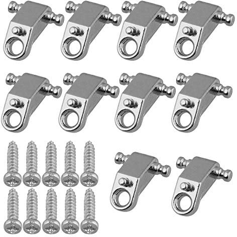 BQLZR Silver Copper Electric Guitar Roller String Trees Guitar String Guide Strat with Screws for Electric Guitar Pack of 10