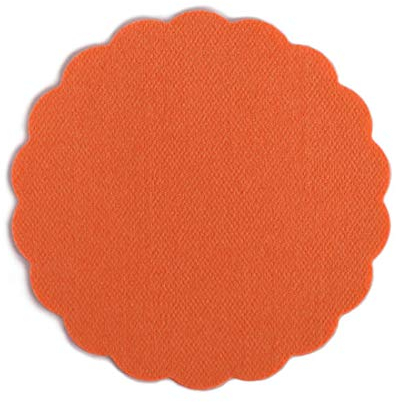 500 Airlaid Glasuntersetzer rund für Gläser 9cm Durchmesser Stoffähnlich | Untersetzer Getränkeuntersetzer Coasters Stoffoptik | Hochzeit Gastronomie Catering Hotel | Premium QUALITÄT | Orange