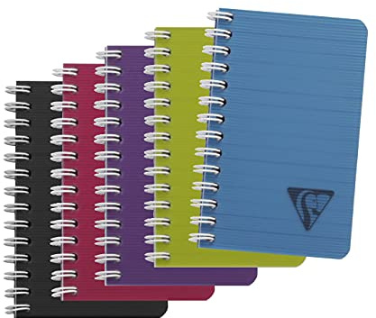 Clairefontaine 329516C Spiralbuch (Linicolor Intense, liniert, 80 x 120 mm, 50 Blatt) 1 Stück farbig sortiert