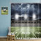 AMBZEK American Football Duschvorhang Jungen Sport Badezimmer Zubehör 60 B x 72 L Herren maskuline Duschvorhang Set Stadion Feld Fußball grüner Stoff Badezimmer Dekor Set mit 12 Haken