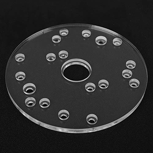 Oumefar Router Base Plate Kit - Sophisticated Multifunctional Base Plate - Acrylic for Woodworking - Centering Screws