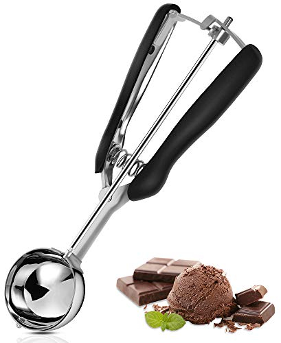 SZSMD Eisportionierer, Lebensmittelqualität 430 Edelstahl Eislöffel Spülmaschinenfest, Portionierer für Eiskugel, Melone, Fleischbällchen, Kuchen Teig, Plätzchen, FDA Zulassung,Dia 5cm