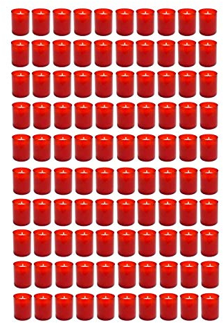 100er Set Grablicht Rot Grabkerze Kleine Friedhofskerzen Grabbrenner Nr.40 Gedenkkerze Grableuchte Trauerlicht Grablichtkerze Grabdekoration