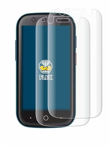 BROTECT Schutzfolie für Unihertz Jelly 2 | 2 Stück Transparenter Displayschutz Made in Germany Klare Full-Screen Folie Full-Cover 3D Curved Montage Kit