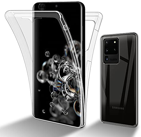 Cadorabo Hülle kompatibel mit Samsung Galaxy S20 Ultra Schutzhülle TPU Silikon Case 360 Slim Kratzfest Weiche Gummi mit Rundumschutz Case Hülle für Galaxy S20 Ultra in Transparent