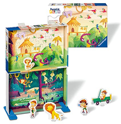 Ravensburger Jungle Adventure Puzzle & Play - Story Games For Kids Ages 4 Years Up - 2X 24 Piece Jigsaws