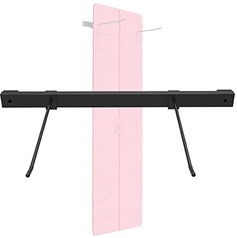LXLA Yogamatte Aufbewahrungsregal Hängender Yogamattenständer An Der Wand Montiert Einstellbar Pilates-Mattenhalter, Hält 10 Gymnastikmatten, Stahl Schaumstoffrollen-Regal, Hardware Enthalten
