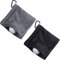 Yinteloo Golf Ball Cleaning Towel, 2 pcs Golf Towel with Snap Hook, 5 x 5 Inch Microfiber Amphibian Wet and Dry, for Bags Course Exercise Gym Men Women (Black & Grey)