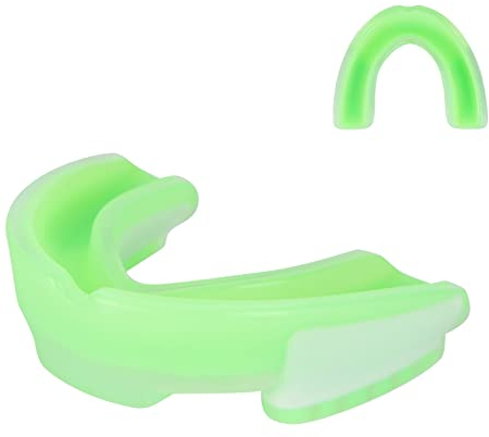 Sport Zahnschutz Erwachsene, Sport Mundschutz, Für Boxen Rugby Muay Thai Hockey Basketball(Grün Weiß)