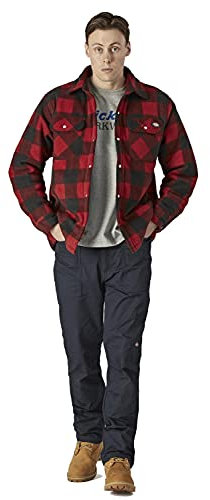 Dickies, Herren, Dickies Portland-Hemd, ROT, S