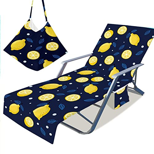 Luckxing Handtücher Für Strandliegen Liegestuhl, Mikrofaser Schwimmen Strandtuch, Schnelltrocknend Mit Seitentaschen Leicht/Ultra Saugfähig Für Sporthandtuch, Reisehandtuch, Badetuch