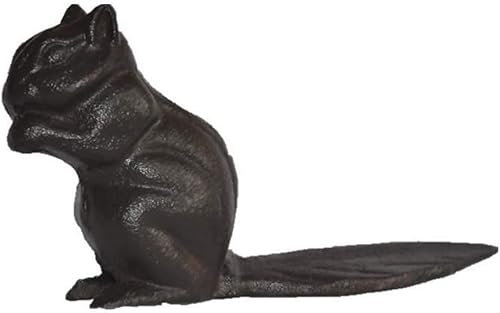 UNISTRENGH Animaux Butoir De Porte Sol Maison De Campagne En Fonte Coin De Porte DéCoratif Tampon De Porte AntidéRapant Support De Porte Noir Cales De Meubles Pour Enfant (écureuil)