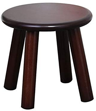 Collic Footstool Kleiner Hocker Massivholzwechsel Schuhhocker Tee Tisch Kreativer Stuhl Fußstrieb Footstool, Praktischer Hocker/Walnuss