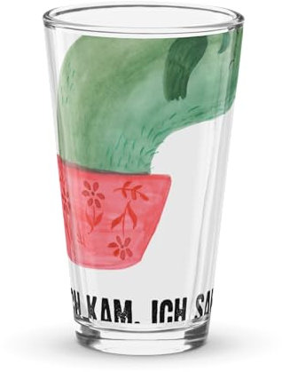 Mr. & Mrs. Panda Premium Trinkglas Kaktus Mama - Geschenk, Cocktail Glas, Schule, Motivation, Kakteen, Pint Glas, Bierglas, Wasserglas, Büro