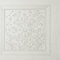 Carved Wood Panel Off White Wallpaper - Modern Floral Flowers Contemporary Feature Wall