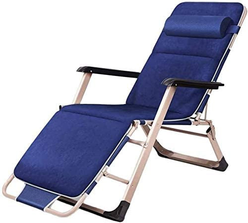 HHUARI Bequeme Patio-Liege-Lounge-Stühle mit Kissen für Schwerlast-Personen Klappbarer tragbarer Stuhl für Strand-Pool-Garten im Freien und drinnen, Unterstützung 200 kg (Color : B) The New