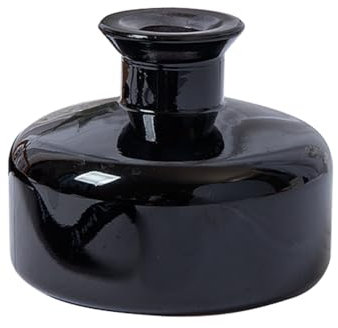 FSSTUD 200ml Refillable Glass Diffuser Bottle Fragrance Diffuser Jar Scented Oil Diffuser Container Empty Aromatherapy Container Fragrance Accessories Use Black