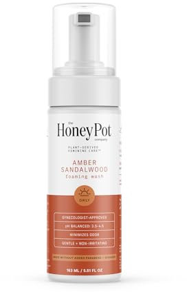 Amber Sandalwood Foaming Wash, 5.51 fl oz (163 ml), The Honey Pot Company