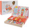 Wisplye Magnetspiel Box Dress Up Spielzeug ab 3 Jahre, Kreative Magnetspielbuch Anziehpuppe Magnetic Modespiel Reisespiel Brettspiel Zum Anziehen für Kinder Mädchen